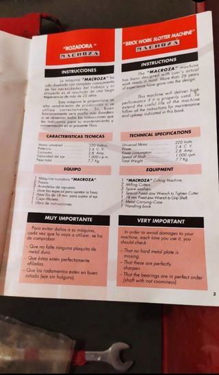 Máquina para hacer rozas