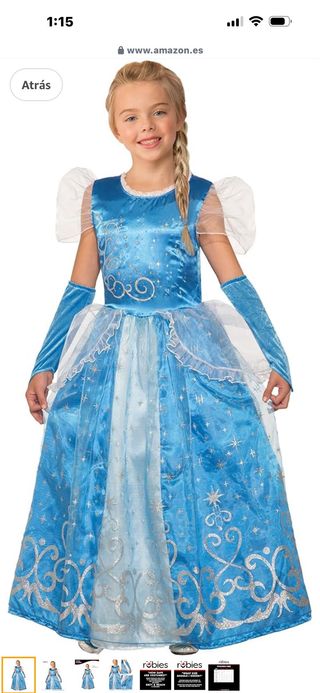 Disfraz Princesa Azul Niña 7-8 años. Esta nuevo
