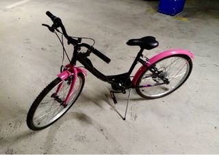 Bicicleta Junior Rosa/Negra Poco Uso