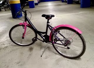 Bicicleta Junior Rosa/Negra Poco Uso