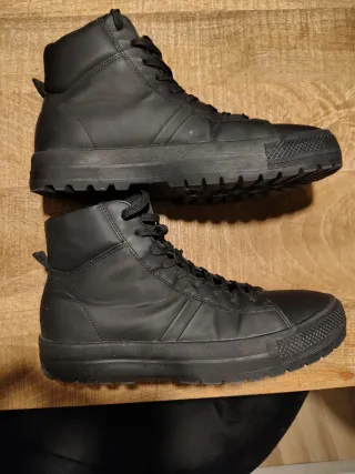 Botas altas negras T43 estilo militar