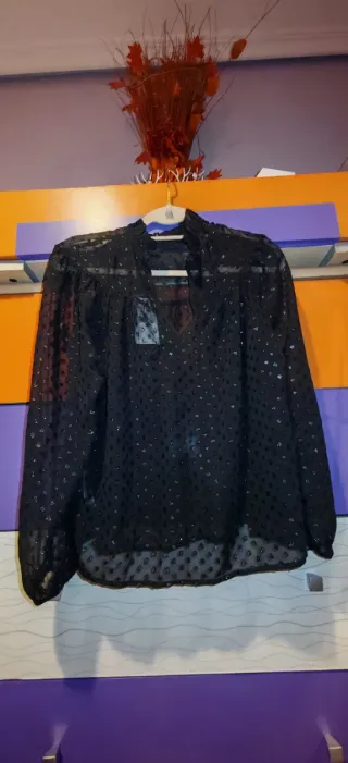 Blusa plumeti con topos brillantes