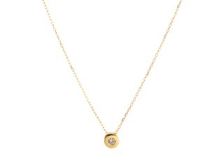 cadena oro 18k con piedra con diamante 22.5cm