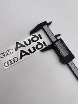 VINILO PEGATINA AUDI NEGRAS 114X46mm