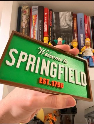 The Simpsons Welcome to Springfield Sign