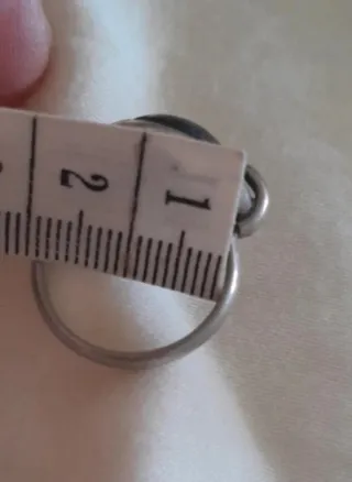 Anillo antiguo plata y negro