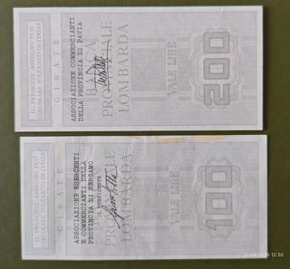 Assegni italiani anni '70