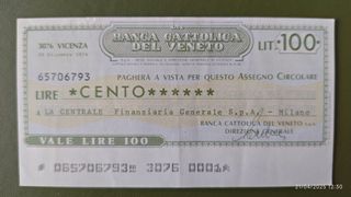 Assegni italiani anni '70
