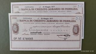 Assegni italiani anni '70