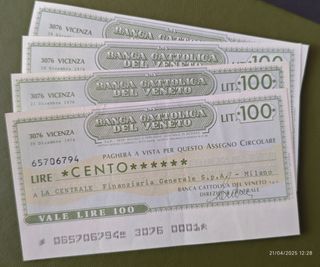 Assegni Circolare commemorativi Anni '70