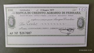 Assegni Circolare commemorativi Anni '70