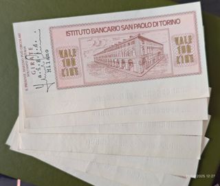 Assegni circolari commemorativi anni '70