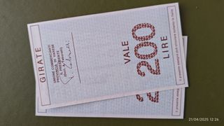 Assegni circolari commemorativi anni '70