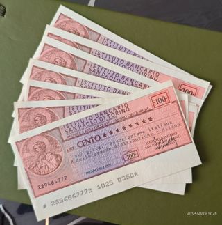 Assegni circolari commemorativi anni '70