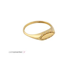 sello oro 18k con piedra con circonita