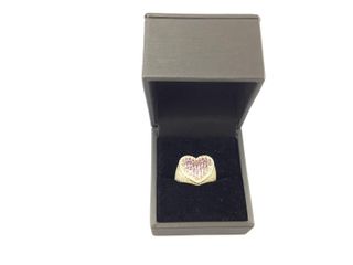 anillo oro 18k con piedra con circonita