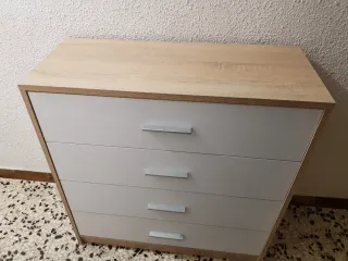 Mobile cassettiera in legno e metallo