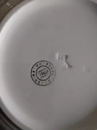 Fuente porcelana opaca. Siglo XIX.