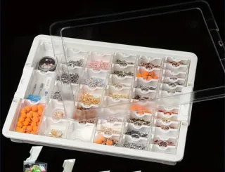 Caja organizadora de plástico transparente