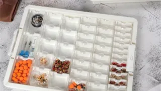 Caja organizadora de plástico transparente