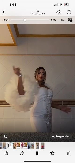 Traje de flamenca blanco nuevo