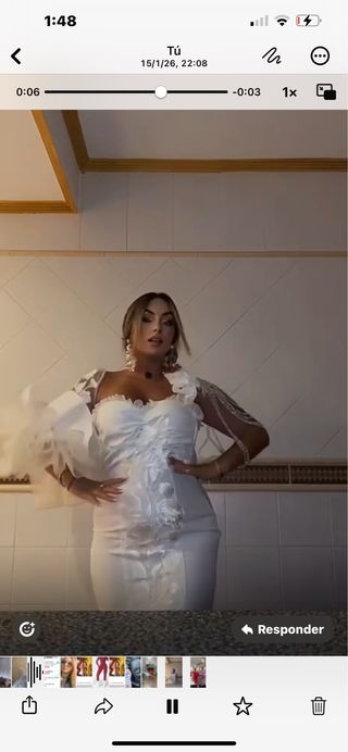Traje de flamenca blanco nuevo