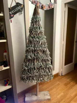 Árbol Navideño Original Ramas Madera