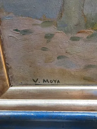 Oleo sobre cartón Víctor Moya Calvo
