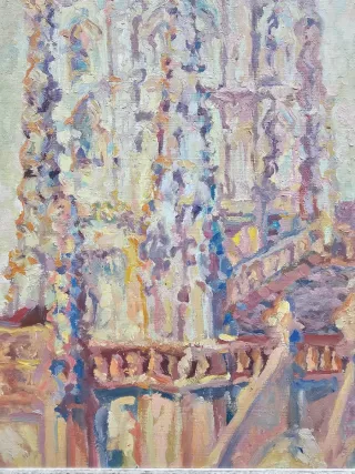 Oleo sobre Lienzo Escuela Madrileña Años 50