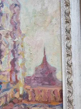 Oleo sobre Lienzo Escuela Madrileña Años 50