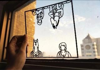 Bojack Horseman Netflix Arte Linea 15x15cm