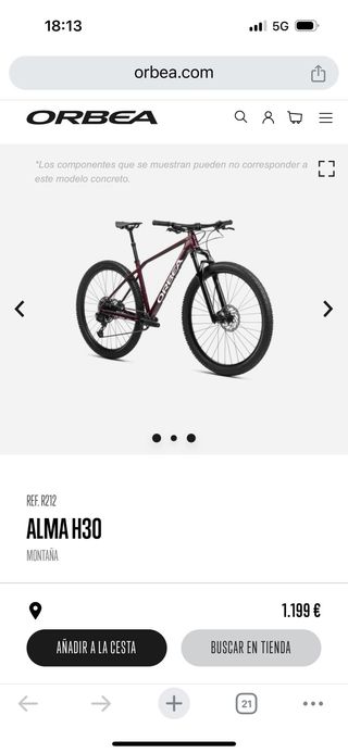 Bicicleta Orbea Alma H30 XL nueva usada por 3meses