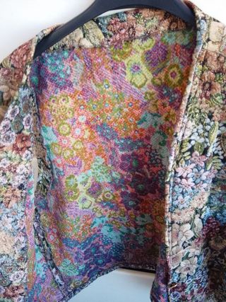 Gilet Panciotto Vintage Anni '90 Floreale raso