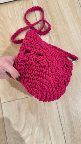 Borsa fatta a mano fucsia