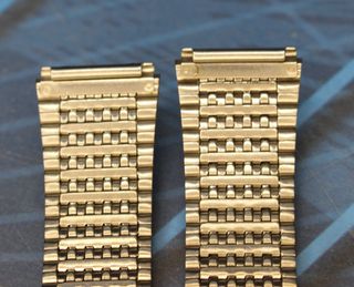 04. Correa acero inox. Armis, milanesa. Años 70, originales. 18 mm. Cierre tipo pulsera.