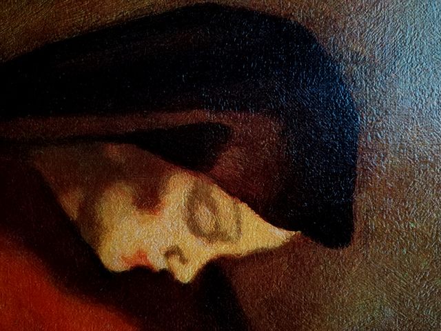 Litografía Virgen con Niño