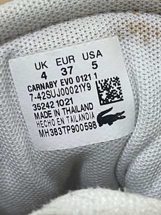 Zapatillas Lacoste Blancas Piel – Talla 37 – Mujer