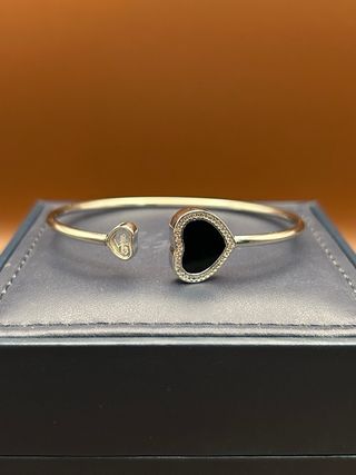 Chopard Bracciale Happy Heart Nero Argento