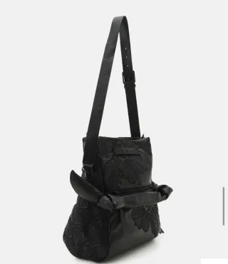 Bolso Desigual Negro con Detalles Multicolor