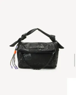 Bolso Desigual Negro con Detalles Multicolor