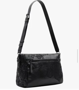 Bolso Desigual Negro con Detalles Multicolor