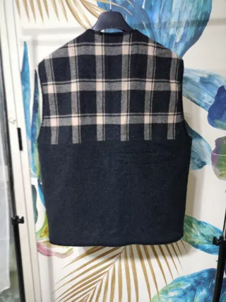 Gilet lana quadri uomo vintage