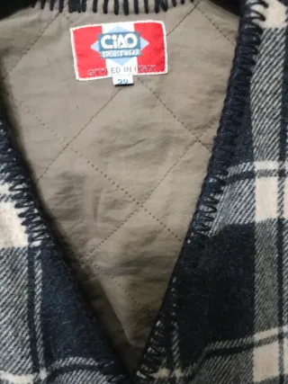 Gilet lana quadri uomo vintage