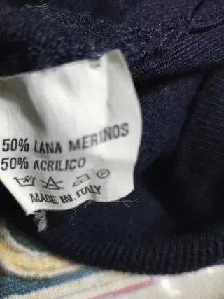 Gilet Malagrida vintage blu scuro viscosa