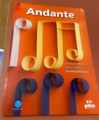 Libro Lenguaje Musical Andante 3er Curso