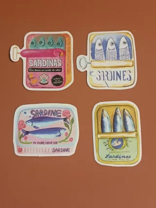 Pack c/50 Autocolantes de Latas de Sardinhas
