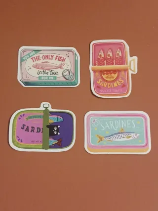Pack c/50 Autocolantes de Latas de Sardinhas