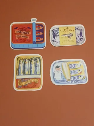 Pack c/50 Autocolantes de Latas de Sardinhas