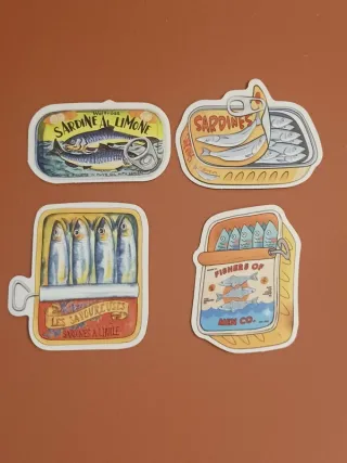 Pack c/50 Autocolantes de Latas de Sardinhas