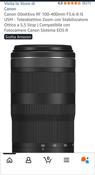 Canon Obiettivo RF 100-400mm F5.6-8 IS Inutilizato